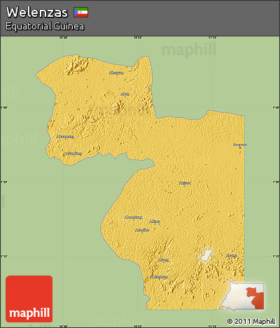 Savanna Style Map of Welenzas, single color outside
