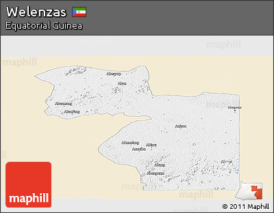 Classic Style Panoramic Map of Welenzas, single color outside
