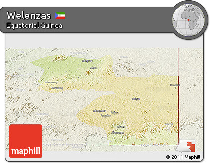 Physical Panoramic Map of Welenzas, lighten