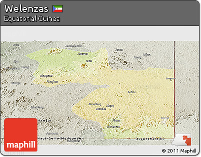 Physical Panoramic Map of Welenzas, semi-desaturated