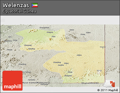 Physical Panoramic Map of Welenzas, semi-desaturated