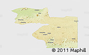 Physical Panoramic Map of Welenzas, single color outside