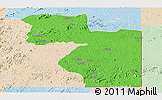 Political Panoramic Map of Welenzas, lighten