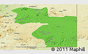 Political Panoramic Map of Welenzas, physical outside