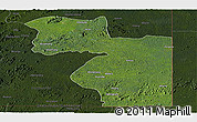 Satellite Panoramic Map of Welenzas, darken
