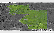 Satellite Panoramic Map of Welenzas, desaturated