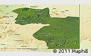 Satellite Panoramic Map of Welenzas, physical outside