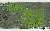 Satellite Panoramic Map of Welenzas, semi-desaturated