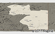Shaded Relief Panoramic Map of Welenzas, darken