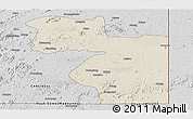 Shaded Relief Panoramic Map of Welenzas, desaturated