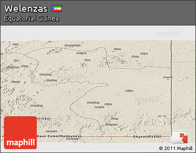 Shaded Relief Panoramic Map of Welenzas