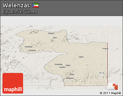 Shaded Relief Panoramic Map of Welenzas, lighten