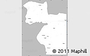 Gray Simple Map of Welenzas, single color outside