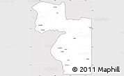 Silver Style Simple Map of Welenzas, cropped outside