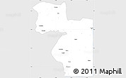 Silver Style Simple Map of Welenzas, single color outside