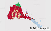 Flag 3D Map of Eritrea