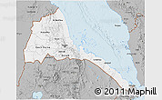 Gray 3D Map of Eritrea