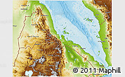 Physical 3D Map of Eritrea