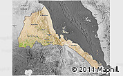 Satellite 3D Map of Eritrea, desaturated