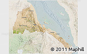 Satellite 3D Map of Eritrea, lighten