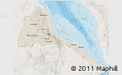 Shaded Relief 3D Map of Eritrea, lighten, land only