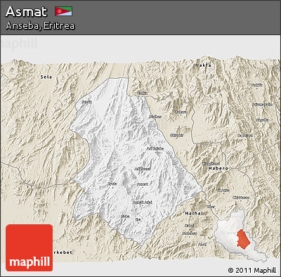 Classic Style 3D Map of Asmat