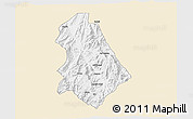 Classic Style 3D Map of Asmat, single color outside