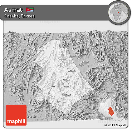 Gray 3D Map of Asmat