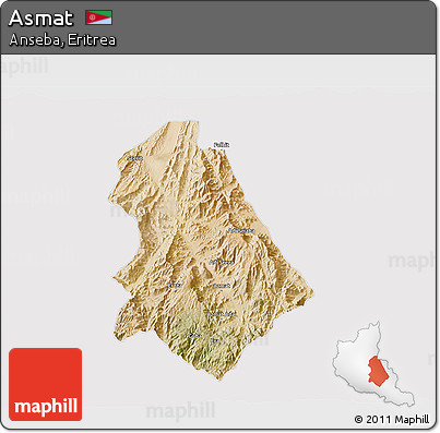 Satellite 3D Map of Asmat, cropped outside