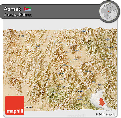 Satellite 3D Map of Asmat