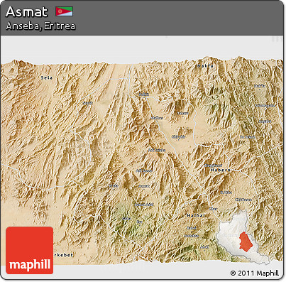 Satellite 3D Map of Asmat