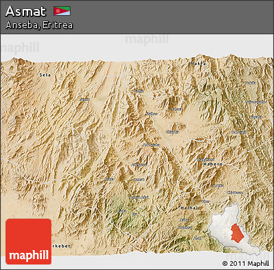 Satellite 3D Map of Asmat