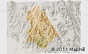 Satellite 3D Map of Asmat, lighten, semi-desaturated