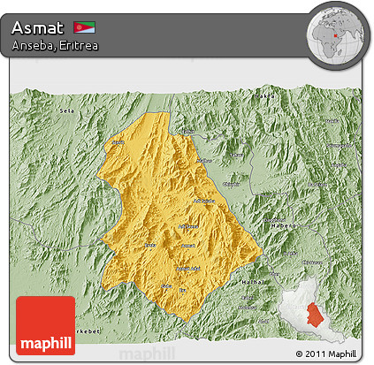 Savanna Style 3D Map of Asmat