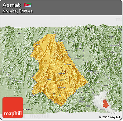 Savanna Style 3D Map of Asmat
