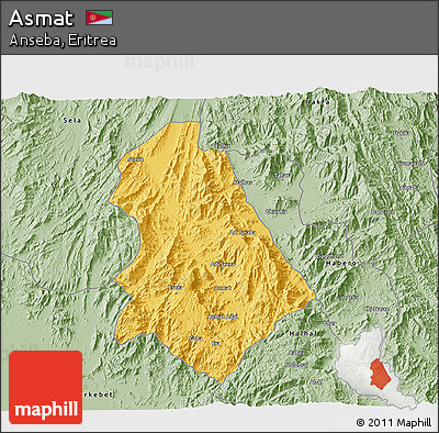 Savanna Style 3D Map of Asmat