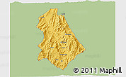 Savanna Style 3D Map of Asmat, single color outside