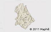 Shaded Relief 3D Map of Asmat, cropped outside