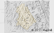 Shaded Relief 3D Map of Asmat, desaturated