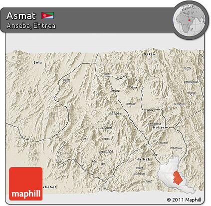 Shaded Relief 3D Map of Asmat