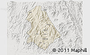 Shaded Relief 3D Map of Asmat, lighten, semi-desaturated