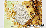 Shaded Relief 3D Map of Asmat, physical outside