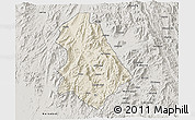 Shaded Relief 3D Map of Asmat, semi-desaturated