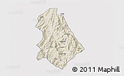 Shaded Relief 3D Map of Asmat, single color outside