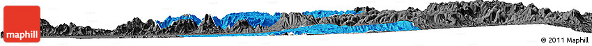Political Horizon Map of Asmat, darken, desaturated