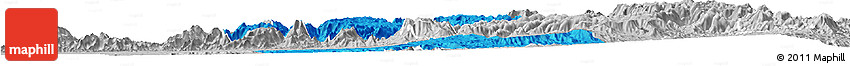 Political Horizon Map of Asmat, lighten, desaturated