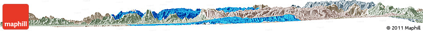 Political Horizon Map of Asmat, lighten, semi-desaturated