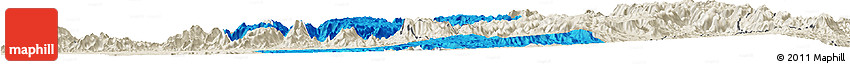Political Horizon Map of Asmat, shaded relief outside