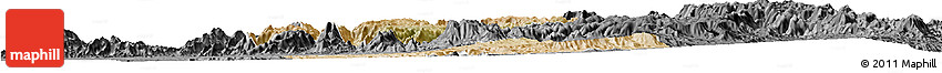 Satellite Horizon Map of Asmat, darken, desaturated