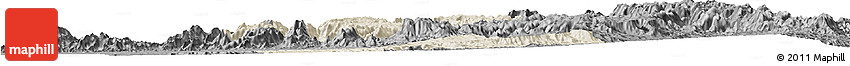 Shaded Relief Horizon Map of Asmat, darken, desaturated